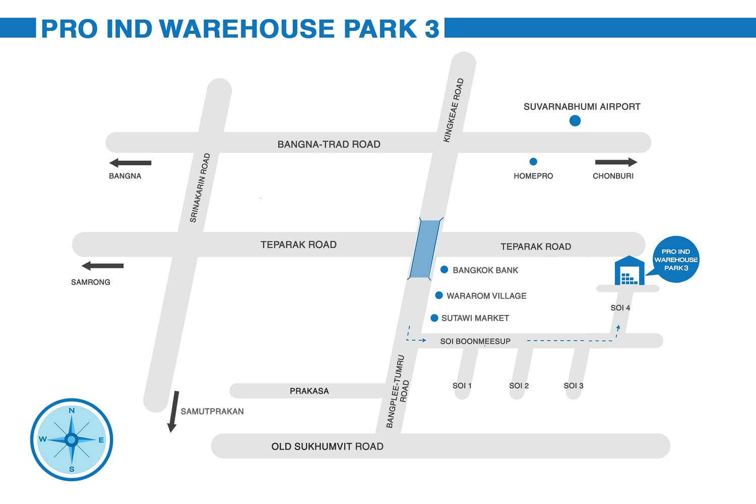 Pro Ind warehouse Park 3 Project Map 